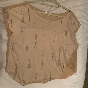 EUC Womens Blouse - Sheer back with silver embroidery